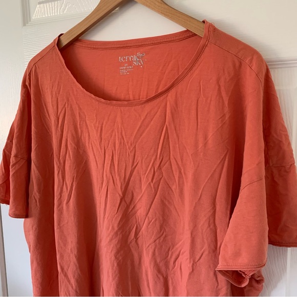 Terra & Sky (Size 2X) Orange Short Sleeve Shirt - Picture 2 of 4
